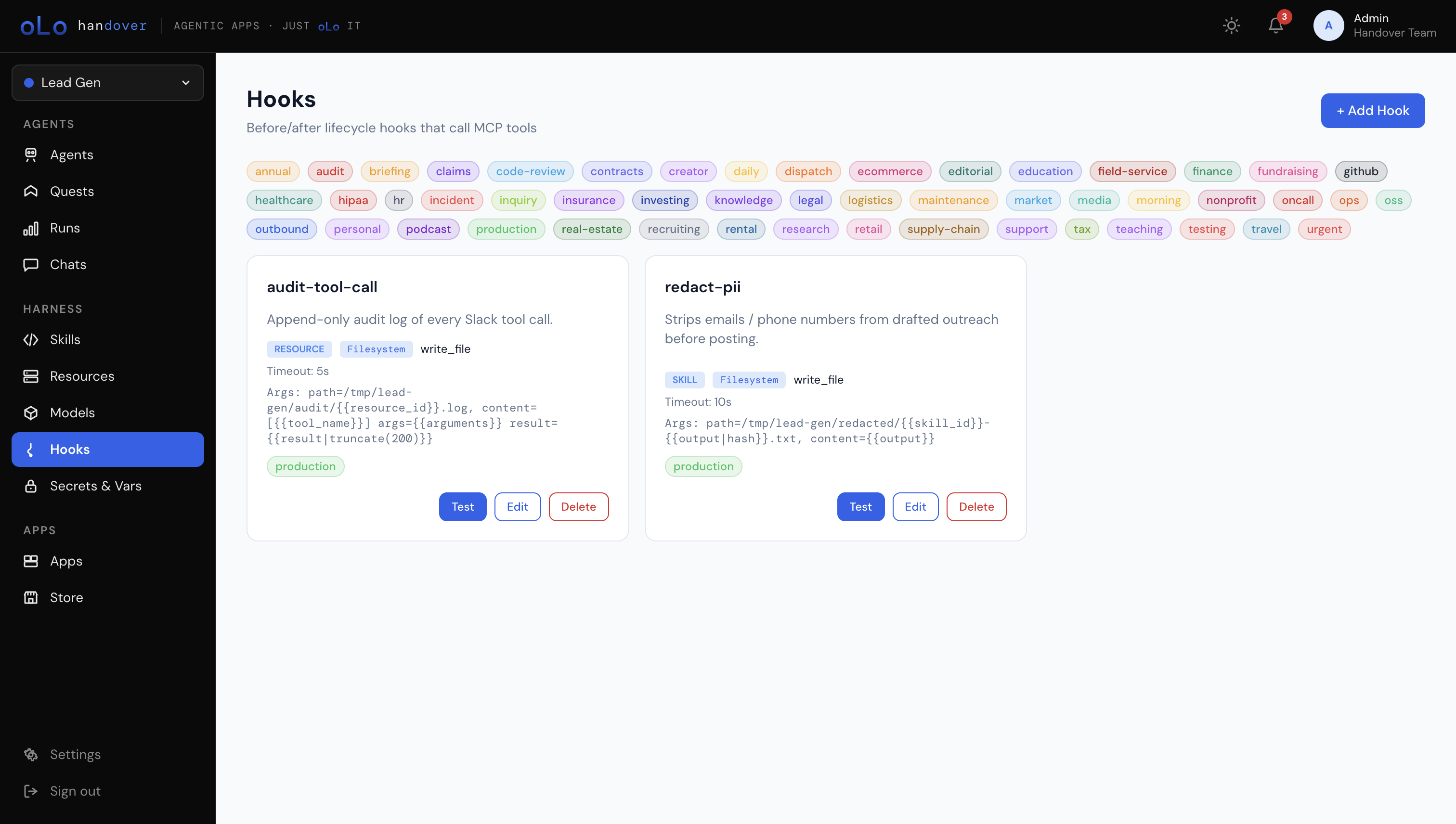 Hooks page